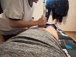 Petite colombian girl begs stepfather to fill her mouth with cum during homemade muff diving and fucking