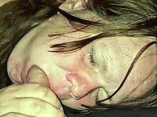 Wife Spits On Cock, Moans During Deepthroat