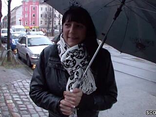 German Teen Gets Picked Up On Street For Hardcore Fucking