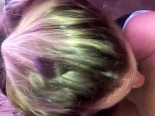 She starts her morning loving a breakfast of warm milk, eagerly deepthroating that black cock as the blonde slut enjoys her homemade treat