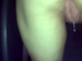 Cum Dripping Slowly From Ripped Clothes On Pink Pussy