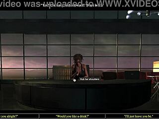 office party ends with cumshot on shaved pussy