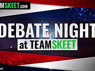 Master Debater Girls in Risky Threesome with Blowjob and Pussy Lick