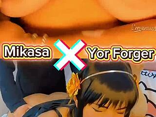 Yor Forger And Mikasa Cosplay Comparison