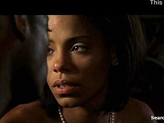 Sanaa Lathan gets nude and gives a blowjob in Love 2001.