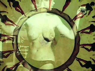 what's so intriguing about this vintage erotic art piece?