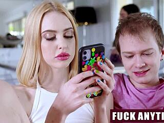 Stepbrother Fucks Gaming Addicted Stepsister Bent Over in Doggy Style