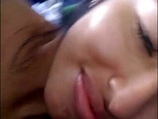 Small teen tists masturbating in solo session.