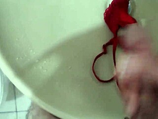 Husband Plays With Panties And Jerks Off As Wife Goes Out With Follower