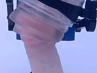 Rubjoy Uses Fleshlights On Stunt Cock With Vibrating Tongue For Detailed Masturbation