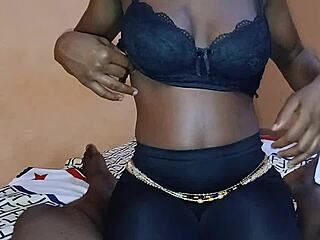 ebony slimthick teen fucks good in panties and pantyhose