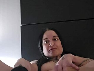 Emy angel touches herself and rubs on her toy