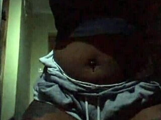 Ebony Milf Flashes Huge Tits