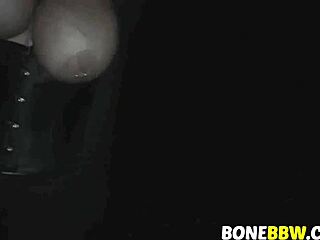 Tied big bbw tits get punished the rough way in garage