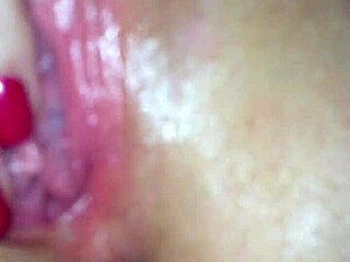 Wife takes on big black cock by fucking herself wet until squirting everywhere