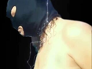 Masked BBW Prostitute Sucks Big Black Monster Cock In BDSM Blowjob Face Fucking