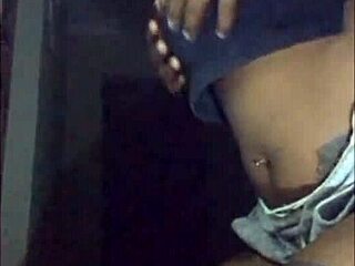 Ebony Milf Flashes Huge Tits