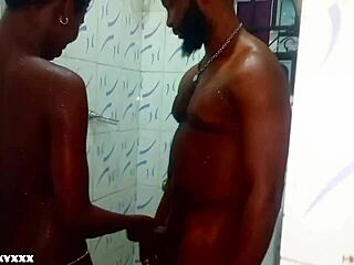 I met this ebony beauty for the first time with my male friend.