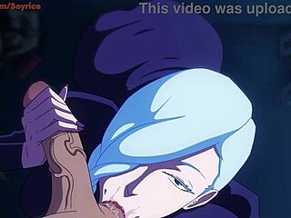 Mei Mei chupa la polla gigante de un desconocido al estilo Jujutsu Kaisen, deepthroat y todo