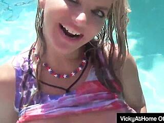 Exclamatory-raw milf vicky vette takes cumshot blast after deep blowjob action!