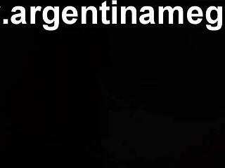 White teen stretches her ass with thong.