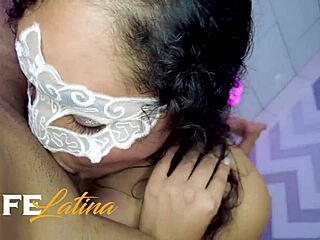 oiled latina rides big ass in cowgirl