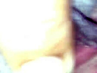 I lick my neighbor's hairless pussy then fuck her until she orgasms with a creampie.