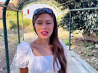 young french beauty already so pretty and playfully naughty with small tits