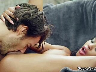 Ebony nia nacci gives deepthroat blowjob