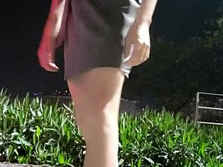 Shemale Ting Xuan Peeing And Masturbating Outdoors