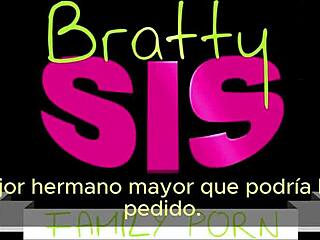 Blonde stepsister with tattoo gets facial cumshot in taboo sex