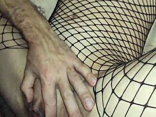 Wife, are you ready for anal in fishnets?