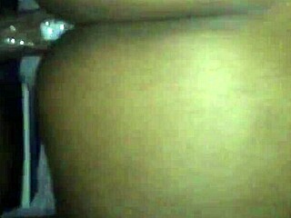 Ebony couple enjoys bent over anal with monster cock and creampie