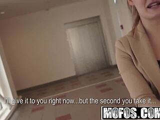 public pick up with denisa heaven's tits and blowjob