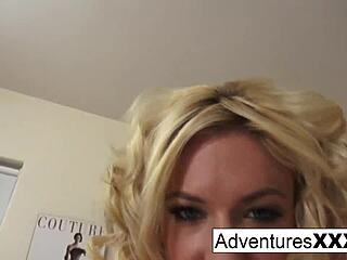 Workout with blonde victoria white