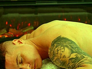 Blonde stunner teases by rubbing her tits all over you.