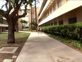 Ashley Jensen and Bree Barrett's 18-year-old threesome frenzy