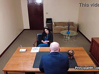 principal explores mature teacher's juicy pussy