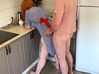 mature stepmom jerked off his cock before anal sex and gave a blowjob