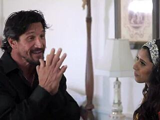 Lonely stepdaughter seeks comfort from stepdad.