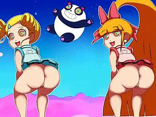 Teenage Powerpuff Girls throwing it back in panties and thong