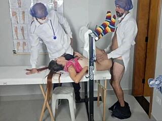 gynecologists team attends patient's first time in hospital interview