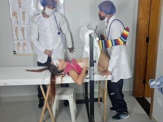 gynecologists team attends patient's first time in hospital interview