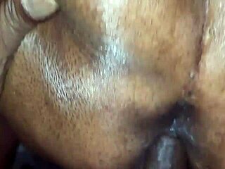 Blasted cum on granny ass during hardcore fucking session