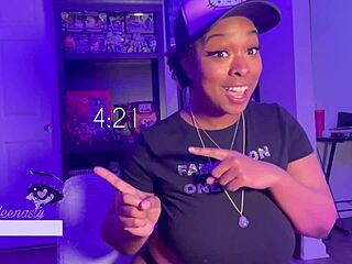 in this ebony pornstar review video, she uses the hammer toy on her big tits and pussy, masturbating until she cums and squirts hard