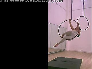 Pinay Pole Dancer Wears Heels for Aerial Hoops