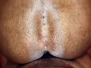 Blasted cum on granny ass during hardcore fucking session