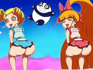 Teenage Powerpuff Girls throwing it back in panties and thong
