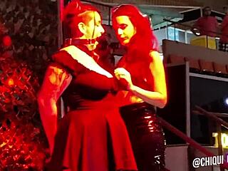 Fat girl from the audience on stage receives a wax treatment in public