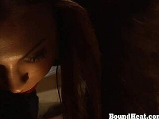 i watch the lesbian slave fingering herself to a hard orgasm in bondage